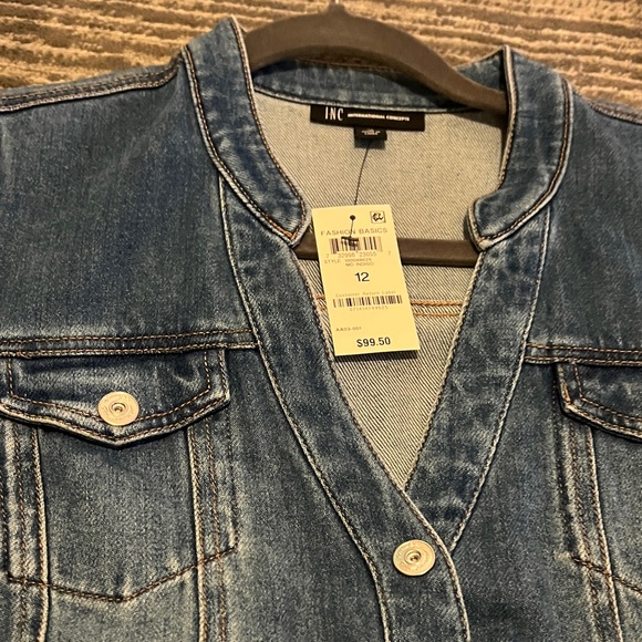 INC International Concepts Blue Denim Dress/NWT Beautifully Shaped - Picture 3 of 8